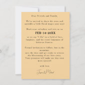 Marmorträume: Orange Rose Elegante Save The Date (Rückseite)