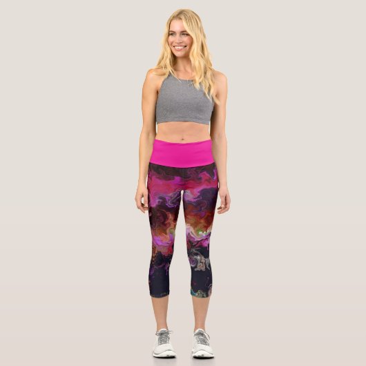 Marmorträume von JPs Künstlerischem Material Capri Leggings (Vorderseite)