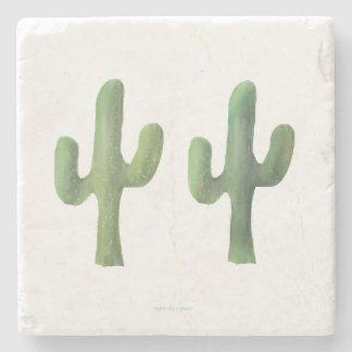 Marmortrivet | Cacti-Set Steinuntersetzer