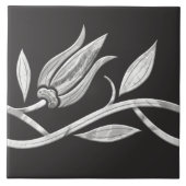 Marmortürkisches Tulpe Seamless Border Fliese (Vorderseite)