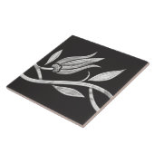 Marmortürkisches Tulpe Seamless Border Fliese (Seite)