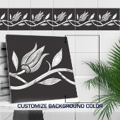 Marmortürkisches Tulpe Seamless Border Fliese