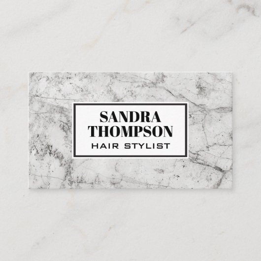 Marmoruntergrund | Modern einfach Visitenkarte (Vorderseite)