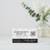 Marmoruntergrund | QR Code Business Card Visitenkarte (Stehend Vorderseite)