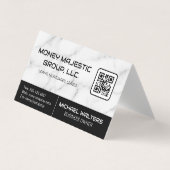Marmoruntergrund | QR Code Business Card Visitenkarten (Vorderseite)