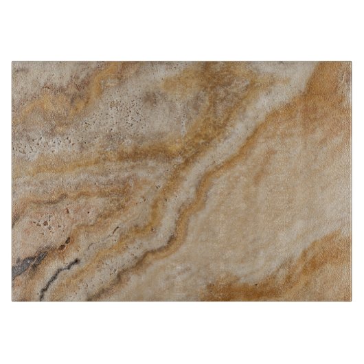 Marmoruntergrund Stone Template Tan Natural Schneidebrett (Vorderseite)