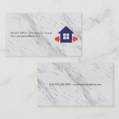 Marmoruntergrund | Zuhause-Logo für Gewichtungen Visitenkarte (Vorne/Hinten)