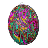 Marmorwärme, heißes Rosa und Meeresfohlen Grüne Ab Dartscheibe (Vorderseite rechts)