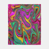 Marmorwärme, heißes Rosa und Meeresfohlen Grüne Ab Fleecedecke (Vorderseite)