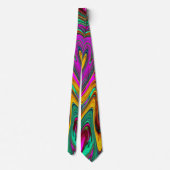 Marmorwärme, heißes Rosa und Meeresfohlen Grüne Ab Krawatte (Rückseite)