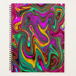 Marmorwärme, heißes Rosa und Meeresfohlen Grüne Ab Planer