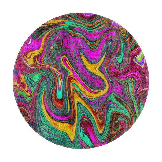 Marmorwärme, heißes Rosa und Meeresfohlen Grüne Ab Schneidebrett (Vorderseite)