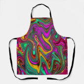 Marmorwärme, heißes Rosa und Meeresfohlen Grüne Ab Schürze (Vorderseite)