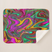 Marmorwärme, heißes Rosa und Meeresfohlen Grüne Ab Sherpadecke (Vorderseite (Horizontal))