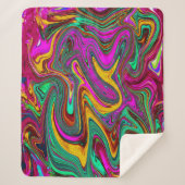 Marmorwärme, heißes Rosa und Meeresfohlen Grüne Ab Sherpadecke (Vorderseite)