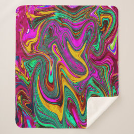 Marmorwärme, heißes Rosa und Meeresfohlen Grüne Ab Sherpadecke