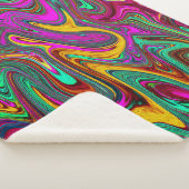 Marmorwärme, heißes Rosa und Meeresfohlen Grüne Ab Sherpadecke (3/4)