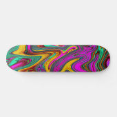 Marmorwärme, heißes Rosa und Meeresfohlen Grüne Ab Skateboard (Horizontal)