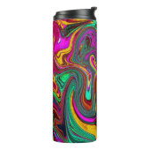 Marmorwärme, heißes Rosa und Meeresfohlen Grüne Ab Thermosbecher (Nach links gedreht)