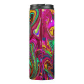 Marmorwärme, heißes Rosa und Meeresfohlen Grüne Ab Thermosbecher (Rückseite)