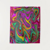 Marmorwärme, heißes Rosa und Meeresfohlen Grüne Ab Wandteppich (Vorderseite)