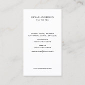 Marmorweine Barkeeper Sommelier Visitenkarte (Rückseite)