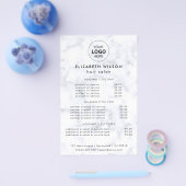 Marmorweiß | Flyer des einfachen Salon Service Men (Einzeln)