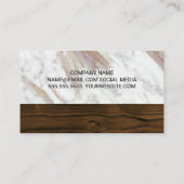 Marmorweiß | Holzschnitt | Monogramm Visitenkarte (Rückseite)