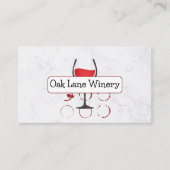 Marmorweiß | Logo für Weinglas | Degustationskode Visitenkarte (Vorderseite)