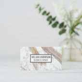 Marmorweiß | Luxury Stone Visitenkarte (Stehend Vorderseite)