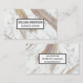 Marmorweiß | Luxury Stone Visitenkarte (Vorne/Hinten)