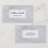 Marmorweiß | Minimalistisch Visitenkarte (Vorne/Hinten)