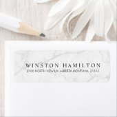 Marmorweiß | PERSONALISIERTE RÜCKSENDEADRESSE (Insitu)