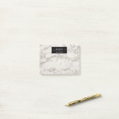 Marmorweiß und grau personalisiert post-it klebezettel (Auf Schreibtisch)