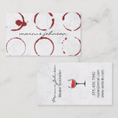 Marmorweiß | Weinstainglas Visitenkarte (Vorne/Hinten)