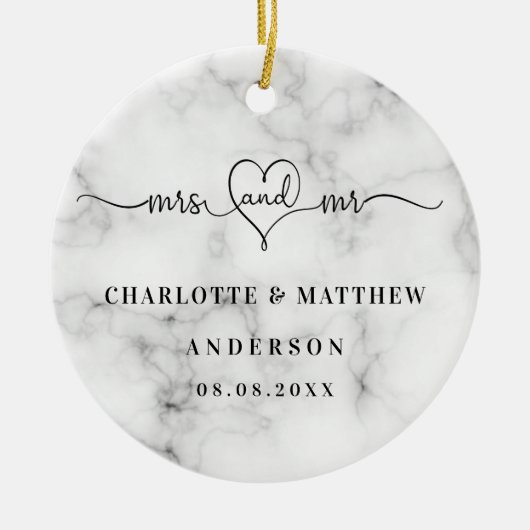Marmorweiße Namen mehr elegante Neuzugänge Keramik Ornament (Vorne)