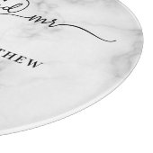 Marmorweiße Namen mehr elegante Neuzugänge Schneidebrett (Ecke)