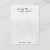 Marmorweißer Glitzer Schmuck Ohrring-Display chic Visitenkarte (Vorderseite)