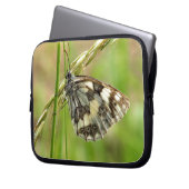 Marmorweißer Schmetterling auf Gras Laptopschutzhülle (Vorderseite Links)