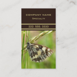 Marmorweißer Schmetterling auf Gras Visitenkarte