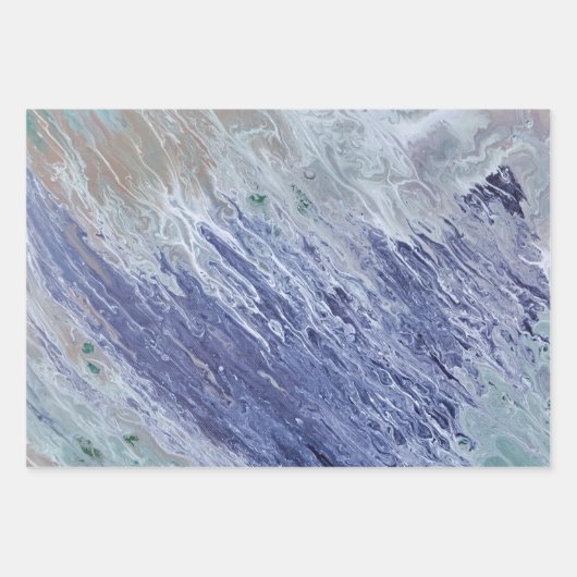 Marmorwellen Beach Art Wrap Craft Papier (Vorderseite 2)