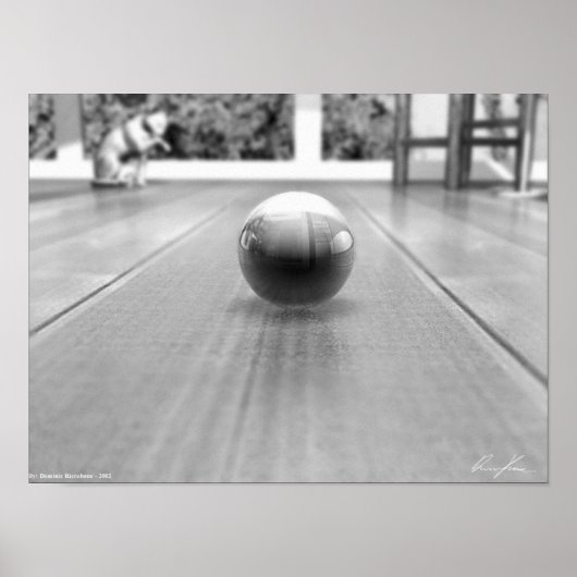 Marmorwelt - Schwarz und Weiß Poster (Vorne)