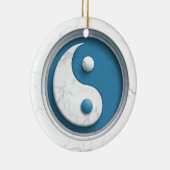 MarmorYin Yang Keramik Ornament (Rechts)