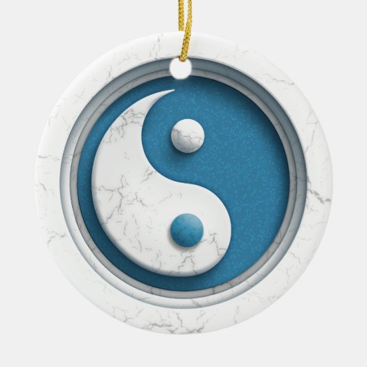 MarmorYin Yang Keramik Ornament (Vorne)