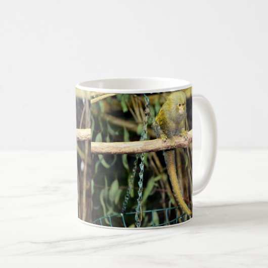 Marmoset-Affe auf Warnung, Kaffee-Tasse Kaffeetasse (VorderseiteRechts)
