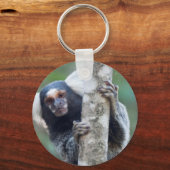 Marmoset Peekaboo (Callithrix jacchus) Schlüsselanhänger (Vorderseite)