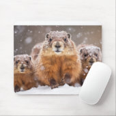 Marmot Animal Family Wandering Nature Mousepad (Mit Mouse)