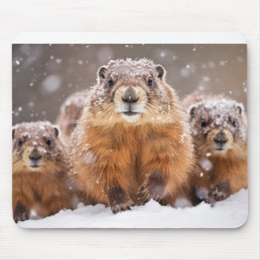 Marmot Animal Family Wandering Nature Mousepad (Vorne)