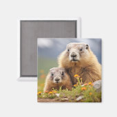 Marmot Animal Wild Beauty Freedom Wilderness Liebe Magnet (Vorderseite/Rückseite)