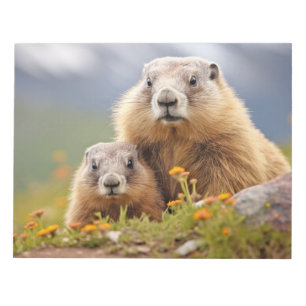 Marmot Animal Wild Beauty Freedom Wilderness Liebe Notizblock